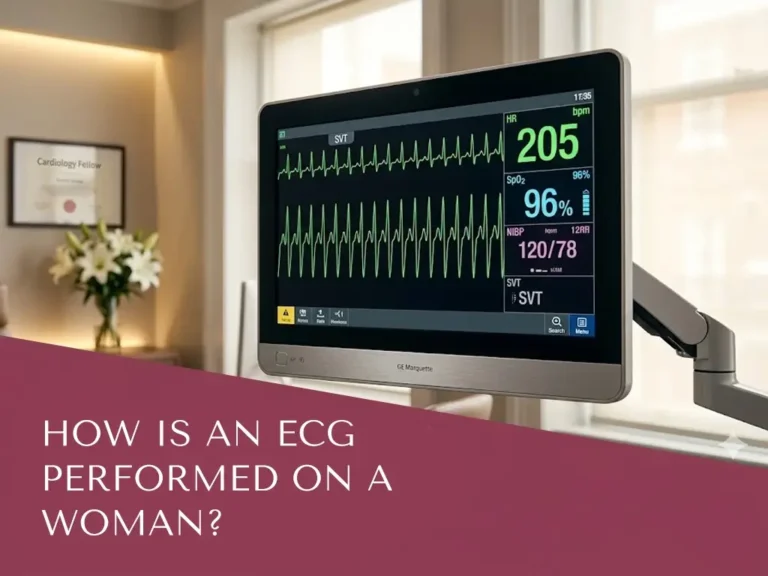 How is an ECG Performed on a Woman?