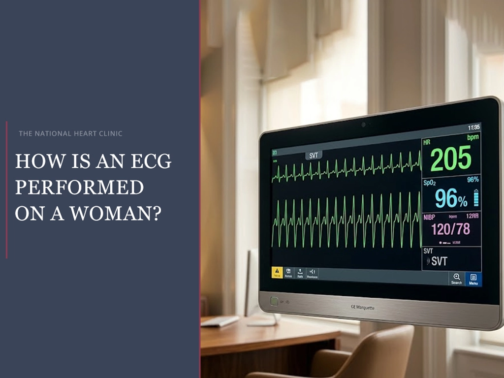 How is an ECG Performed on a Woman?